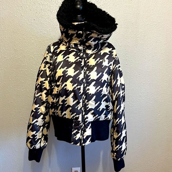 Baby phat women’s houndstooth puffer jacket size XL - Picture 2 of 15